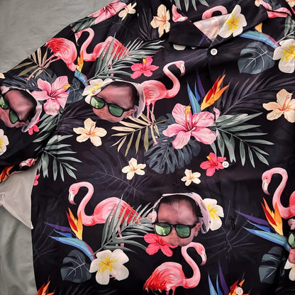 Camisa Hawaiana Unisex SFG Baseball Mascot Beach Viber con Firma de Jugador para Hombre y Mujer