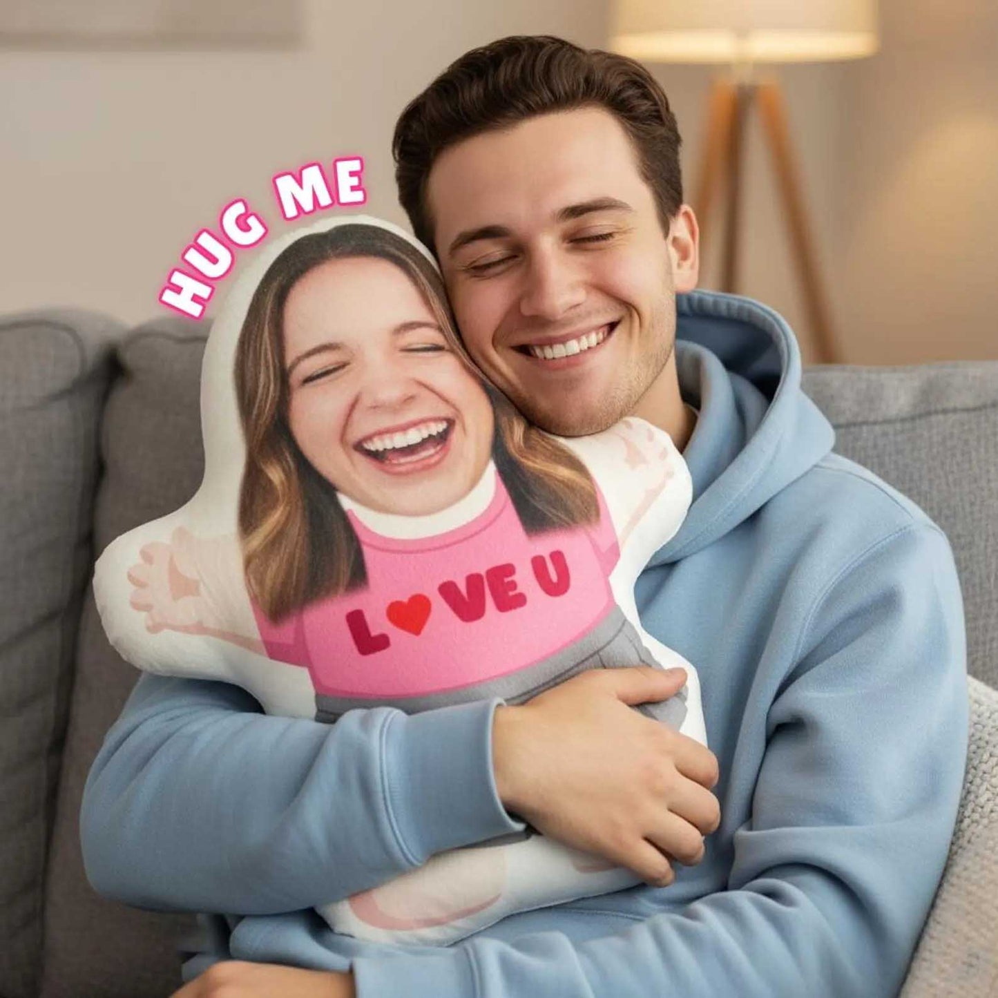Pillow Custom Shaped  Face Valentine Gift  Irregular-Shaped Pillow Custom
