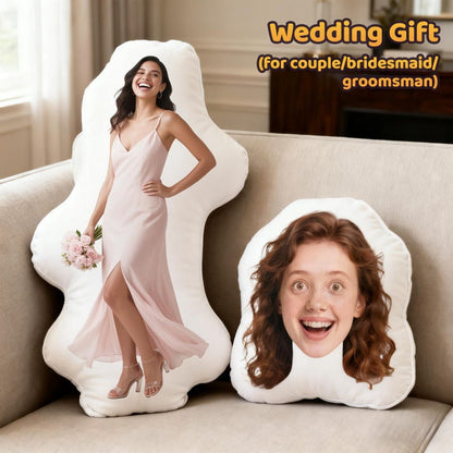 Pillow Custom Shaped Name Pets Face Family Gift  Irregular-Shaped Pillow Custom