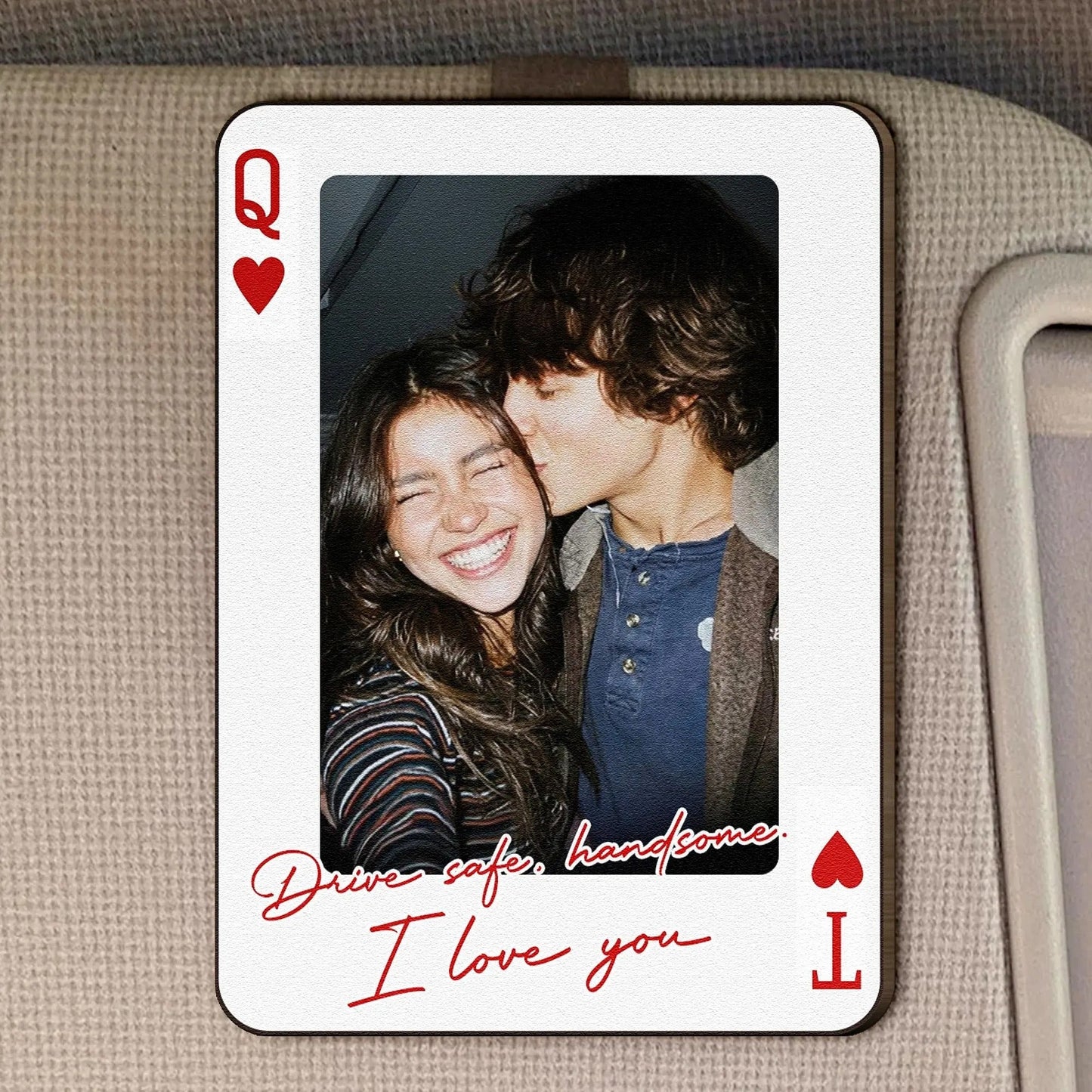 Love Gift Custom Photo, Message, Letter Car Visor Clip