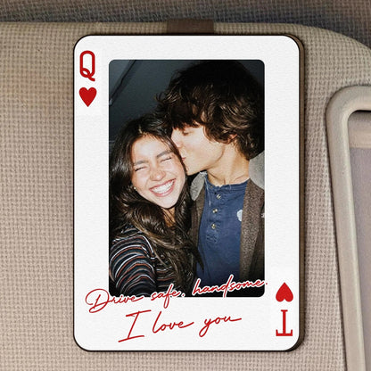 Love Gift Custom Photo, Message, Letter Car Visor Clip