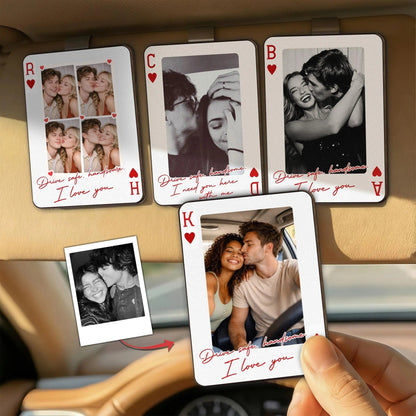 Love Gift Custom Photo, Message, Letter Car Visor Clip