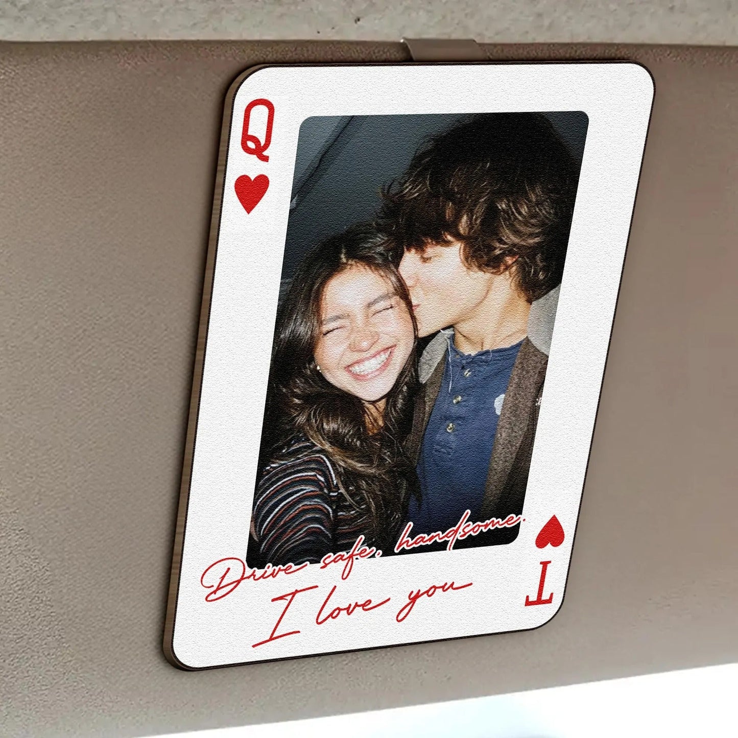 Love Gift Custom Photo, Message, Letter Car Visor Clip