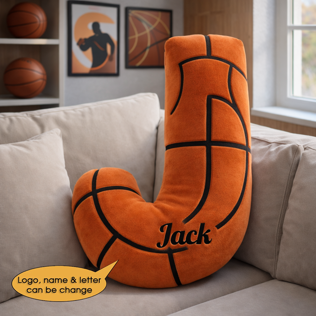 Basketball Pillow Custom Name and Logo 2 All Teams Irregular-Shaped Pillow-Shaped Pillow-5TO9VIBE