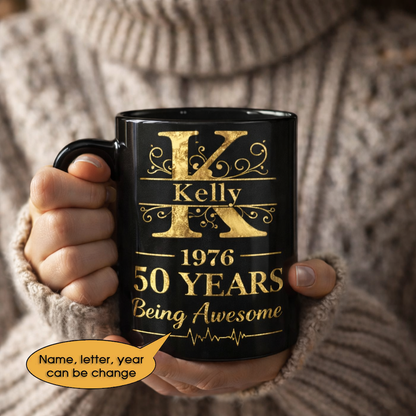 11oz Ceramic Mug Age personalized name, year, letter for birthday - 11oz Ceramic Mug Hot Sale
