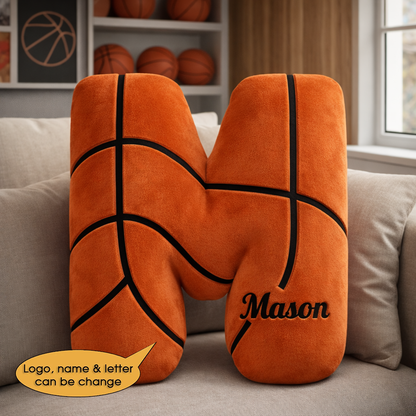Basketball Pillow Custom Name and Logo 2 All Teams Irregular-Shaped Pillow-Shaped Pillow-5TO9VIBE