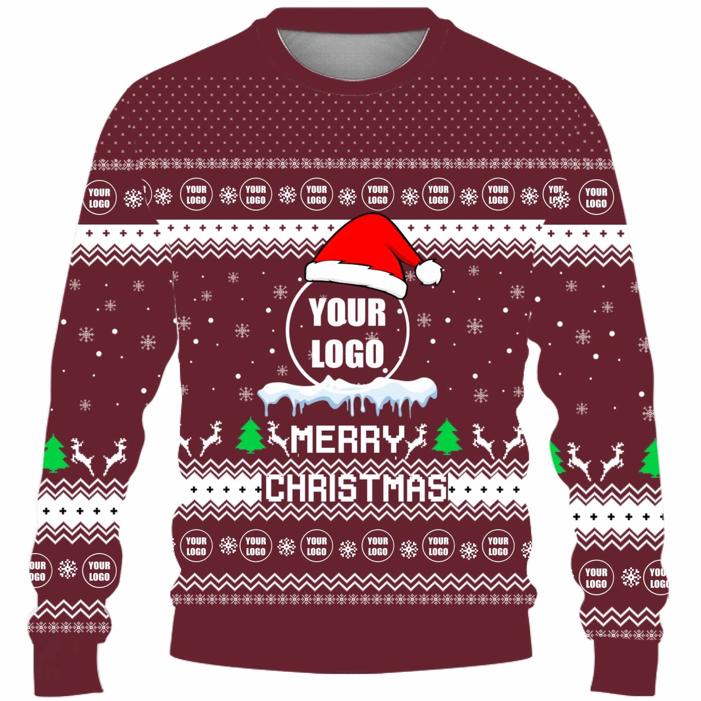 Custom Logo For Team Ugly Christmas Sweater Live Preview