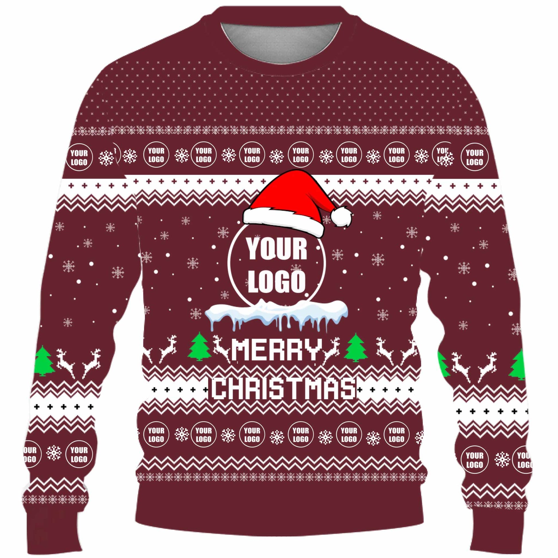 Custom Logo For Team Ugly Christmas Sweater Live Preview