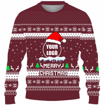 Custom Logo For Team Ugly Christmas Sweater Live Preview