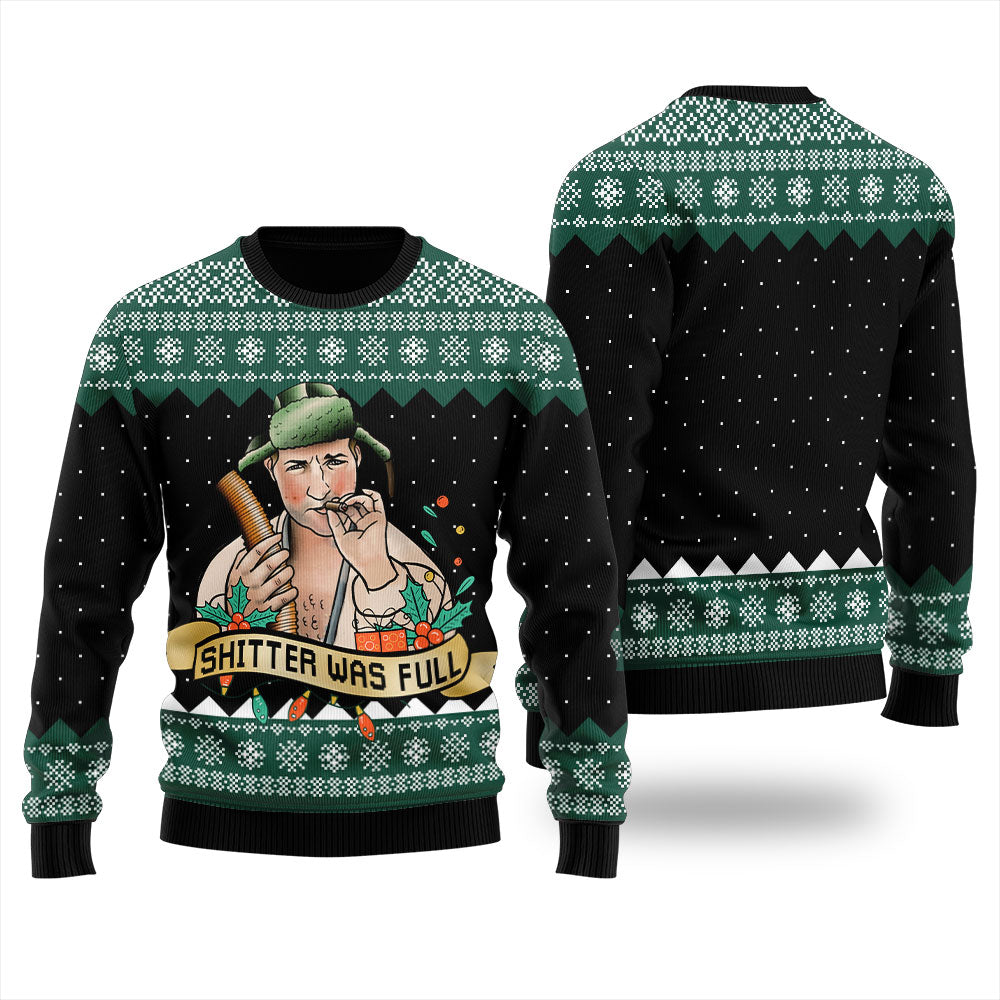 Nice Christmas Vacation Shitters Full Christmas Sweater Black