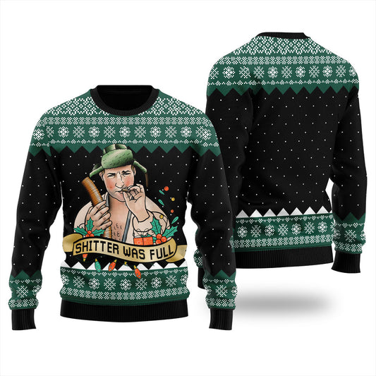 Nice Christmas Vacation Shitters Full Christmas Sweater Black