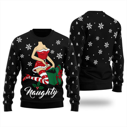 Naughty Santa Girl Christmas Sweater Women
