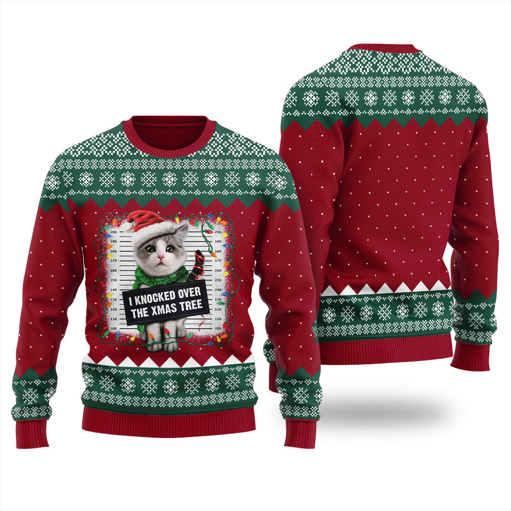 Pretty Kitty Trouble Men's Ugly Christmas Sweater