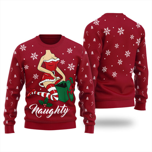 Naughty Santa Girl Ugly Christmas Sweater