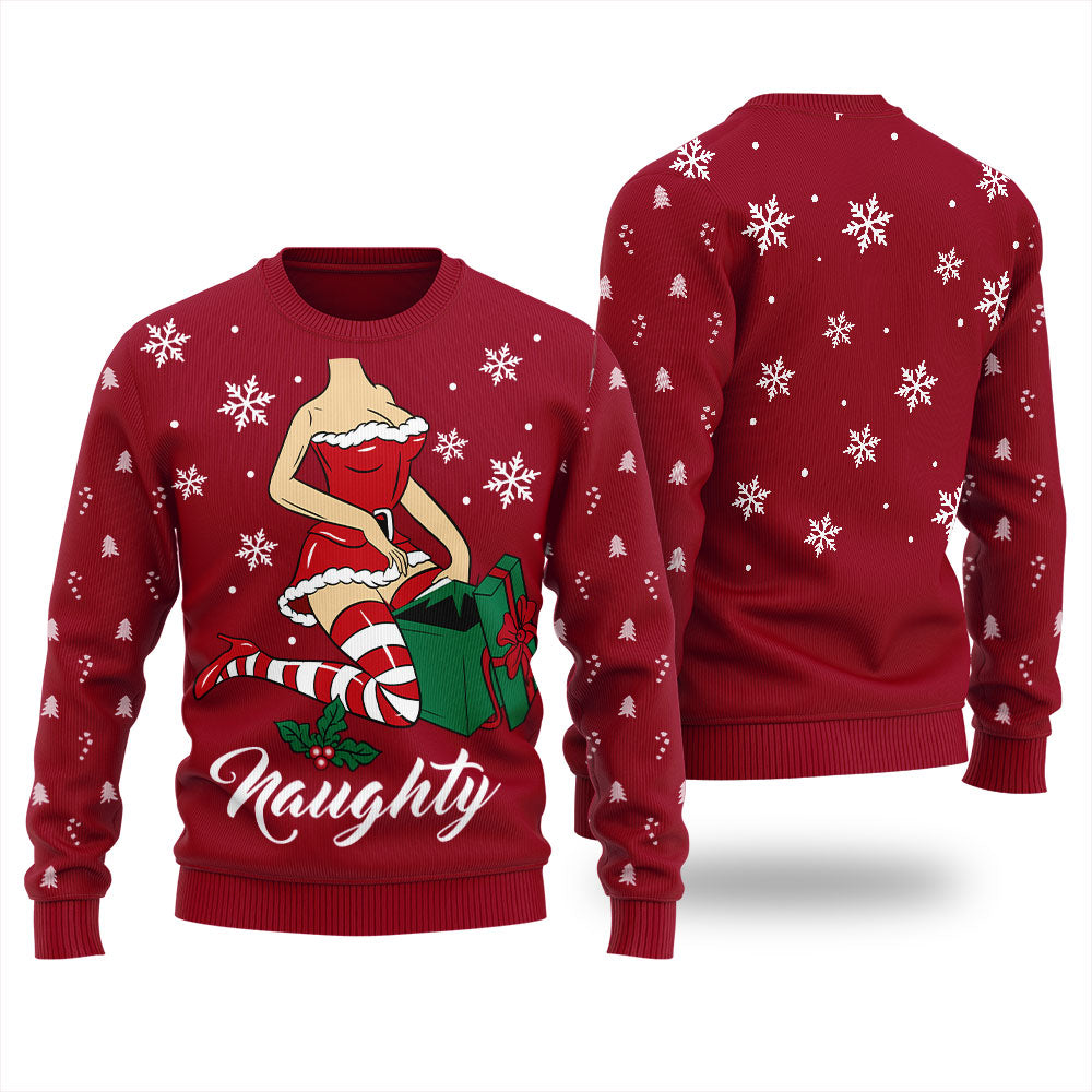 Sexy Santa Girl Men's Ugly Christmas Sweater