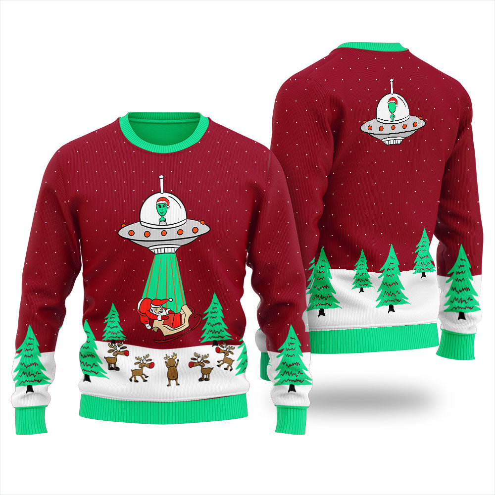 Christmas Is Cancelled Alien Ugly Christmas Sweater