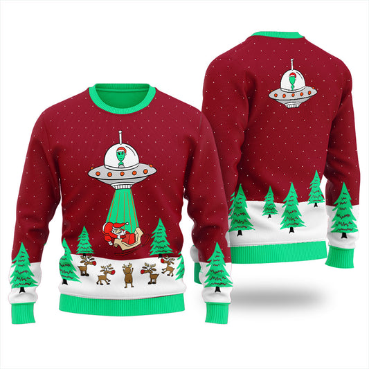 Christmas Is Cancelled Alien Ugly Christmas Sweater