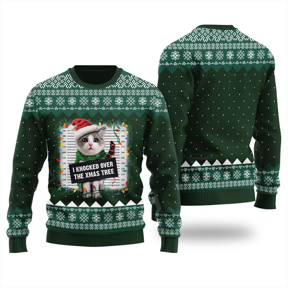 Pretty Kitty Trouble Men's Ugly Christmas Sweater