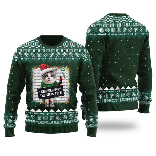 Pretty Kitty Trouble Men's Ugly Christmas Sweater