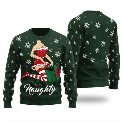 Naughty Santa Girl Christmas Sweater Women
