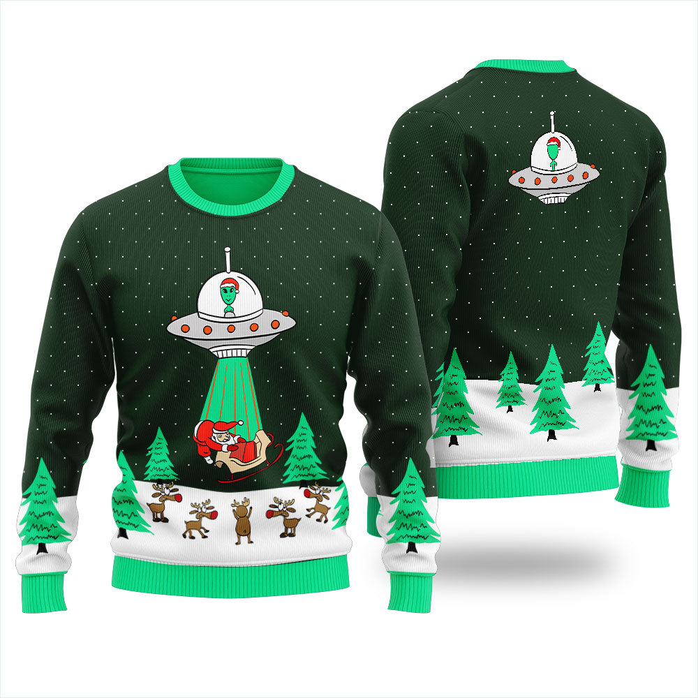 Humorous Alien Invasion Women's Ugly Christmas Sweater