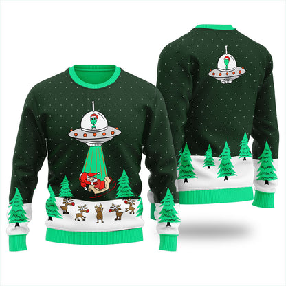 Humorous Alien Invasion Women's Ugly Christmas Sweater