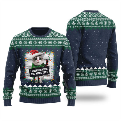 Pretty Kitty Trouble Men's Ugly Christmas Sweater