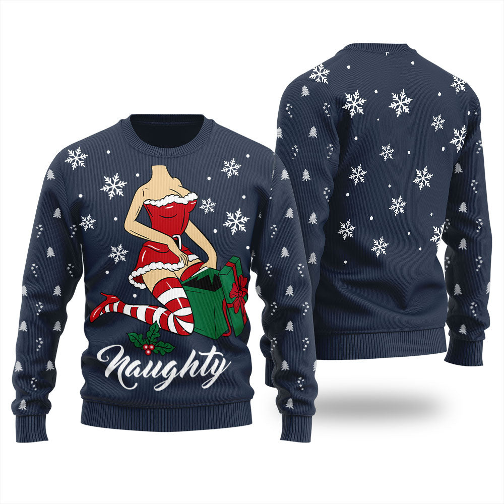 Naughty Santa Girl Christmas Sweater Women