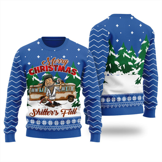 Funny Shitters Full Ugly Sweater Royal