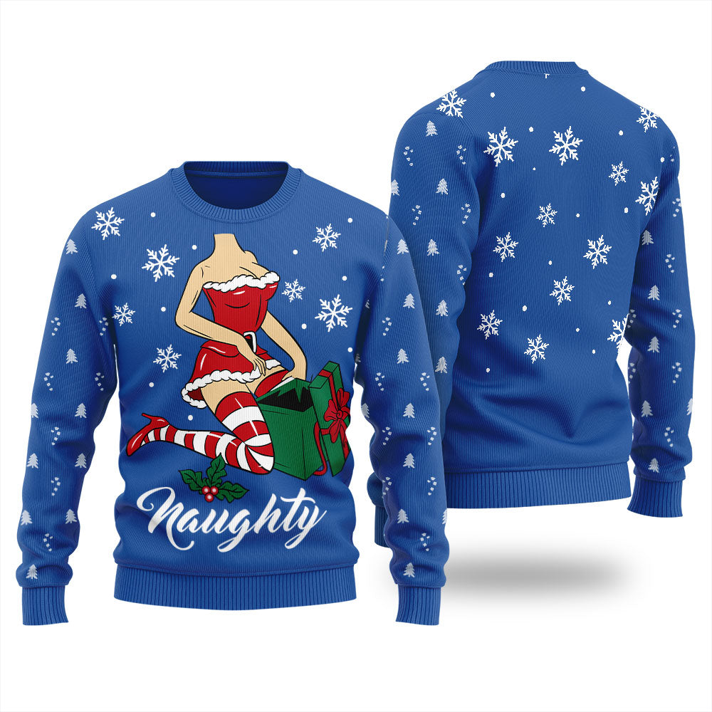 Sexy Santa Girl Men's Ugly Christmas Sweater