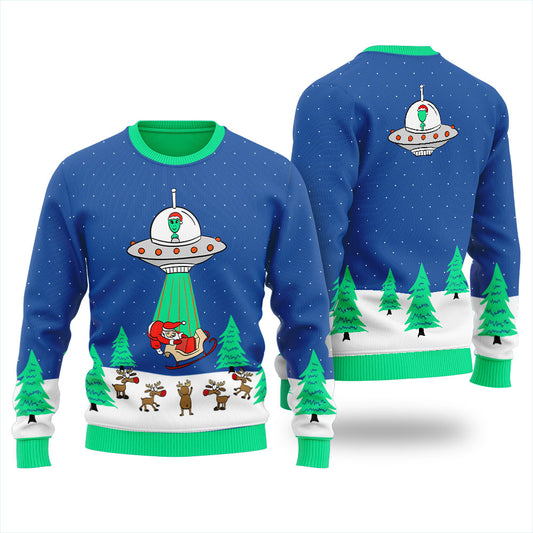 Humorous Alien Invasion Women's Ugly Christmas Sweater
