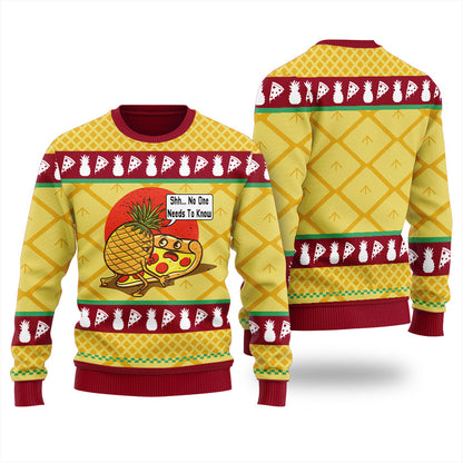 Naughty Pineapple Pizza Women's Ugly Christmas Sweater