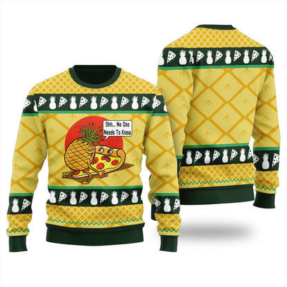 Funny Pineapple Pizza Men's Ugly Sweater