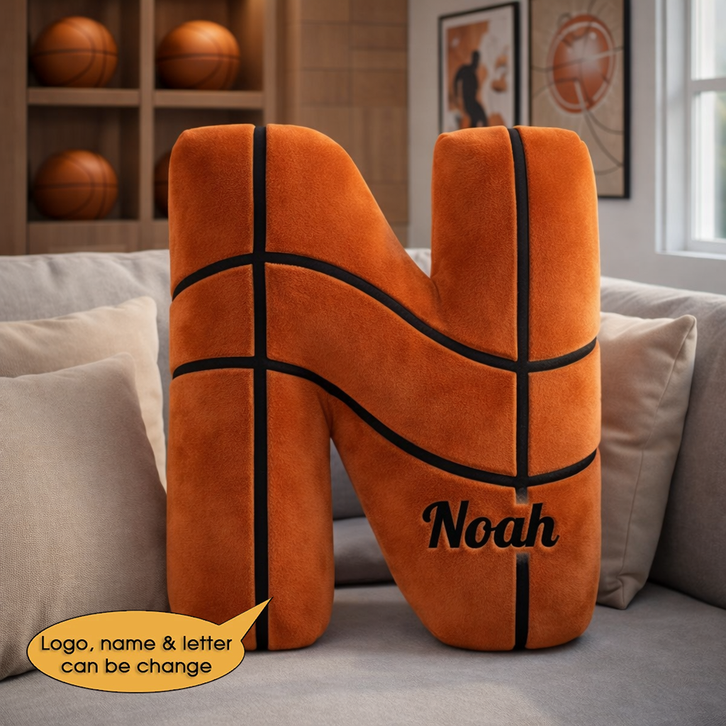 Basketball Pillow Custom Name and Logo 2 All Teams Irregular-Shaped Pillow-Shaped Pillow-5TO9VIBE