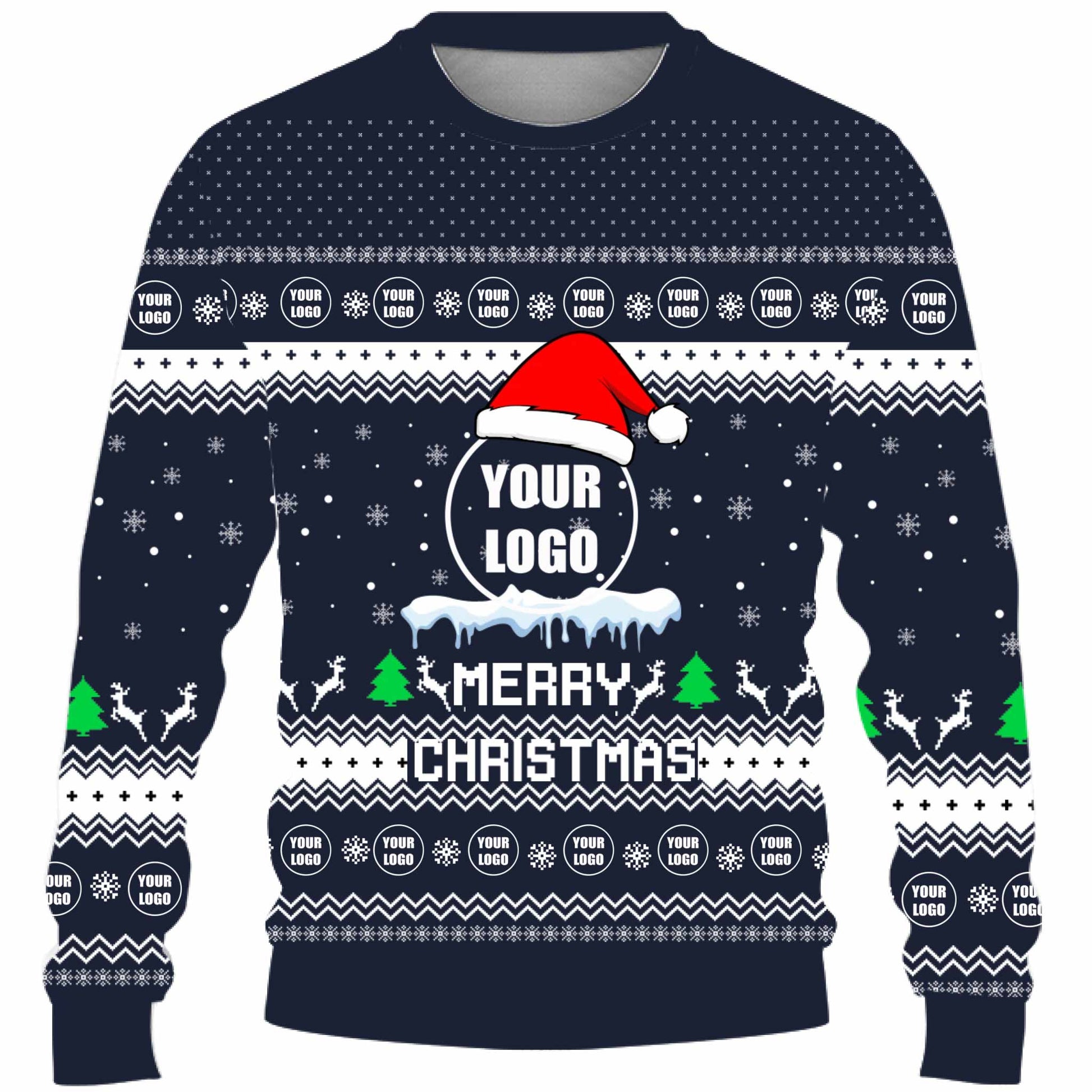 Custom Logo For Team Ugly Christmas Sweater Live Preview