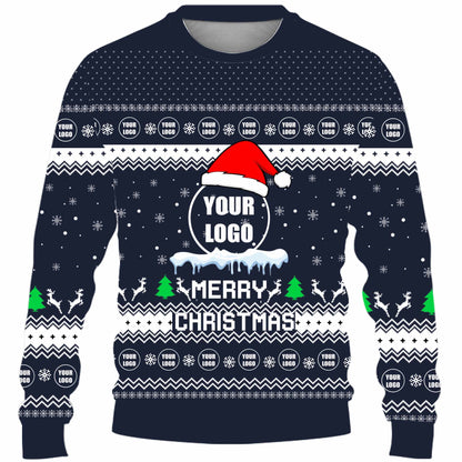 Custom Logo For Team Ugly Christmas Sweater Live Preview