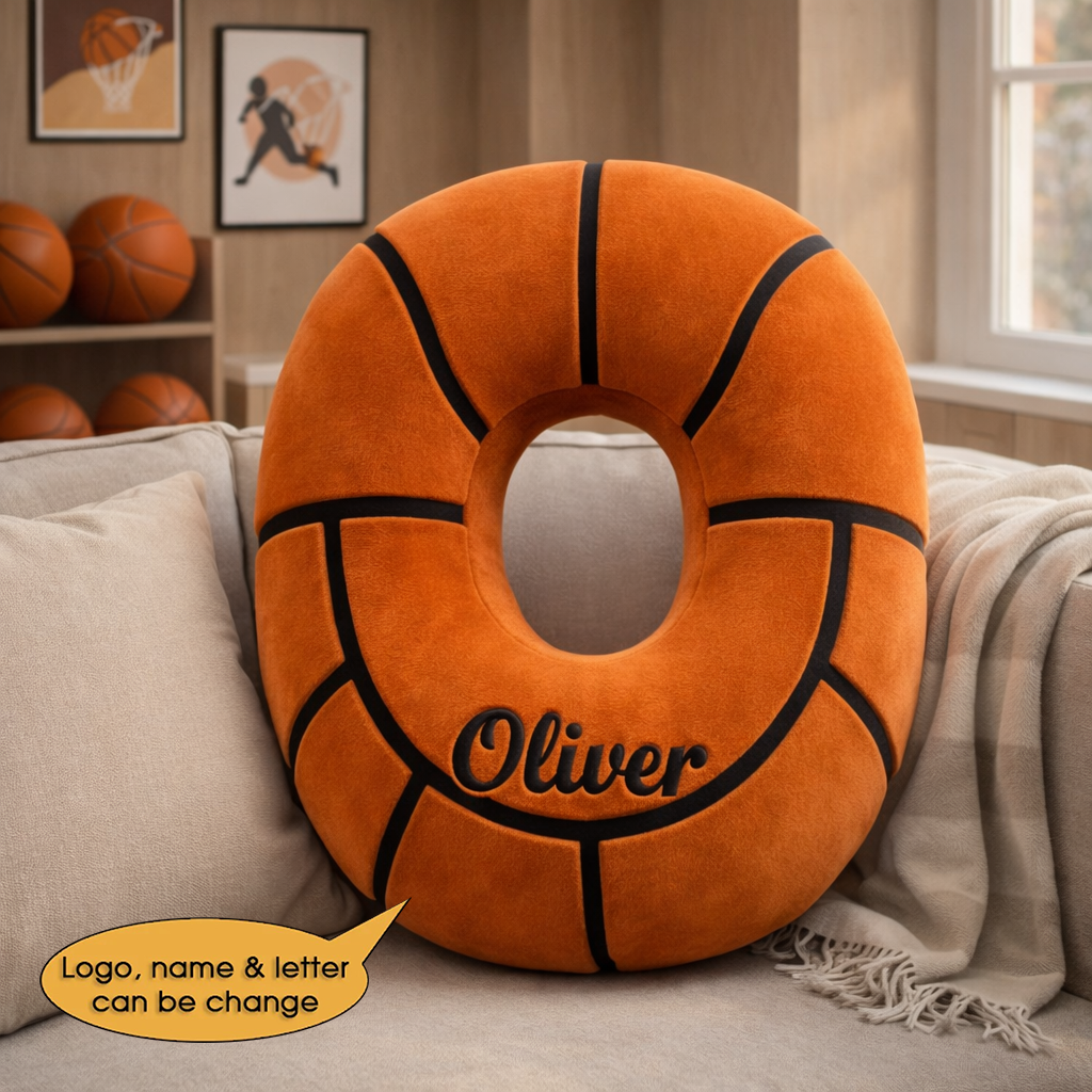 Basketball Pillow Custom Name and Logo 2 All Teams Irregular-Shaped Pillow-Shaped Pillow-5TO9VIBE