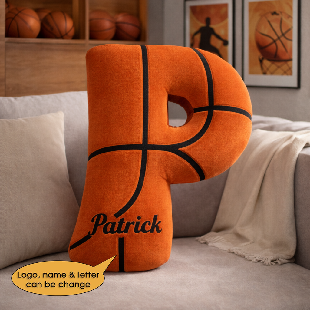 Basketball Pillow Custom Name and Logo 2 All Teams Irregular-Shaped Pillow-Shaped Pillow-5TO9VIBE