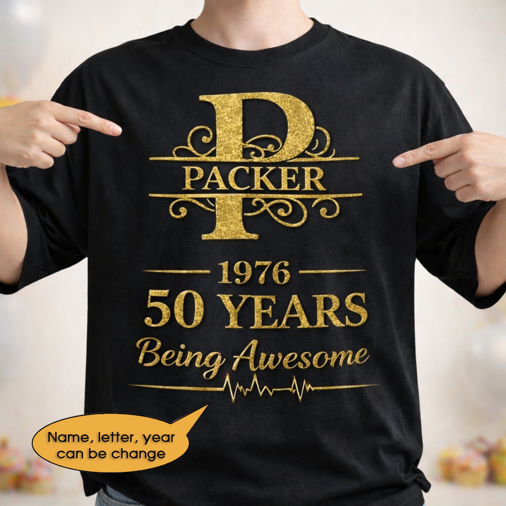 T-Shirt Age personalized name, year, letter for birthday Hot Sale