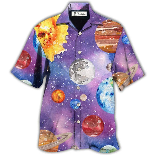 Hawaiian Shirt / Adults / S Planet Solar System - Hawaiian Shirt 