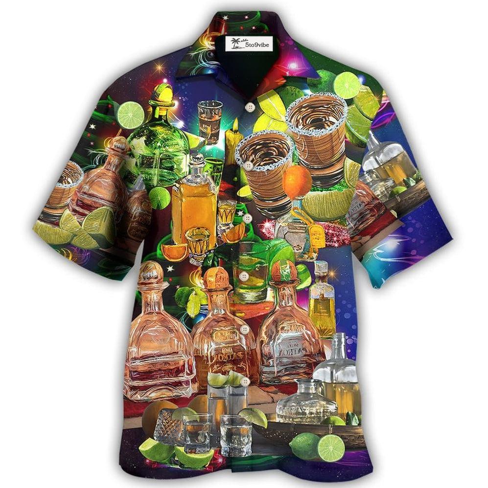 Hawaiian Shirt / Adults / S Wine When Life Gives You A Lemon Merry Christmas - Hawaiian Shirt 