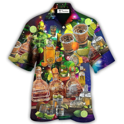 Hawaiian Shirt / Adults / S Wine When Life Gives You A Lemon Merry Christmas - Hawaiian Shirt 