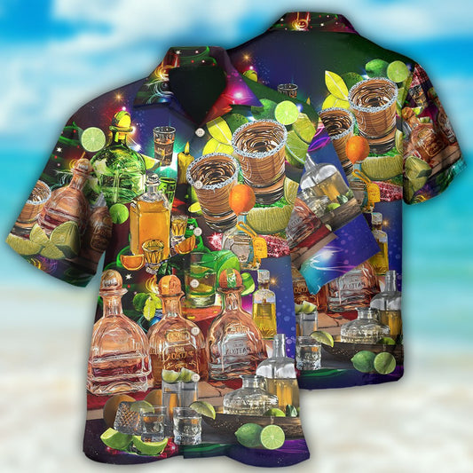 Wine When Life Gives You A Lemon Merry Christmas - Hawaiian Shirt 
