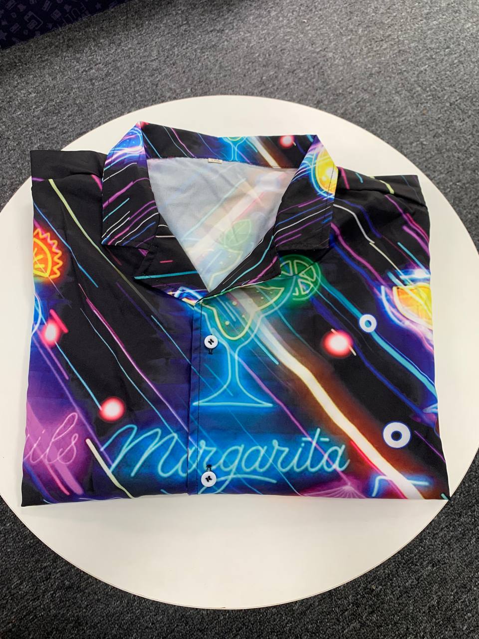 Cocktail Happy Hour Neon Style Amazing - Hawaiian Shirt 