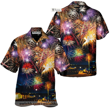 Scotland Firework Celebrating Hogmanay - Unisex Hawaiian Shirt For Men and Women-Hawaiian Shirt-5TO9VIBE