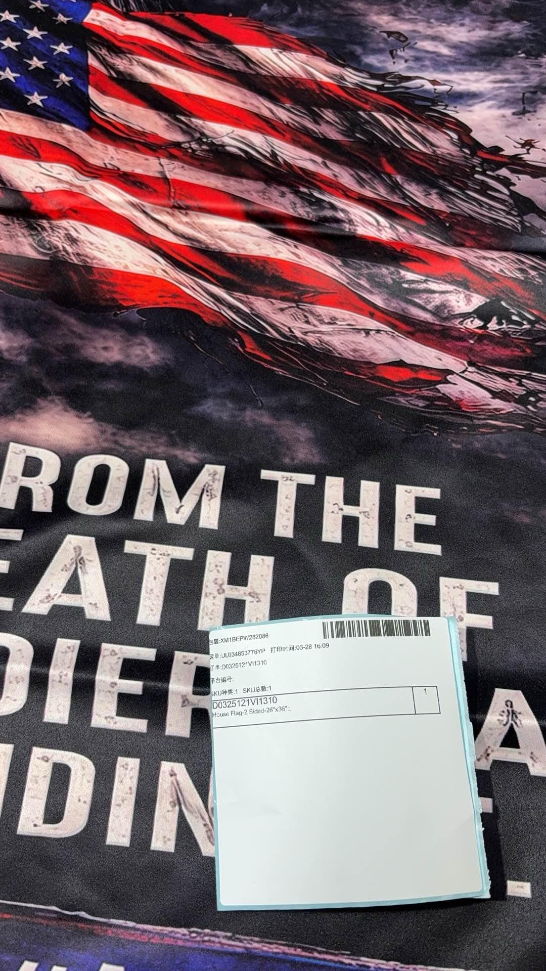 Veteran Our flag doesn't fly because the wind moves it America 250 Garden flag, House Flag