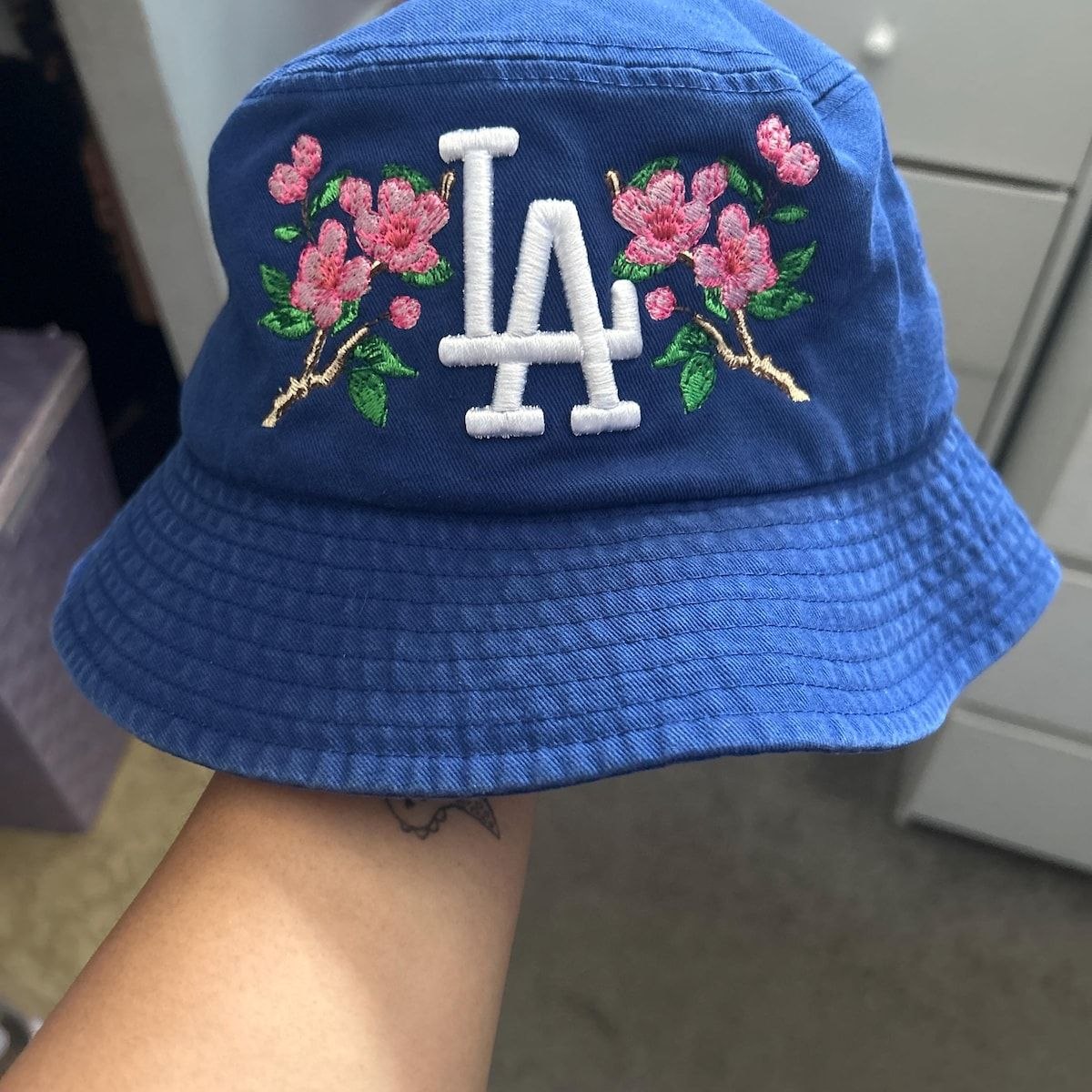 All Teams Embroidery Bucket Hat Baseball  Embroidery Bucket Hat With Logo and Flower Custom- 5to9vibe