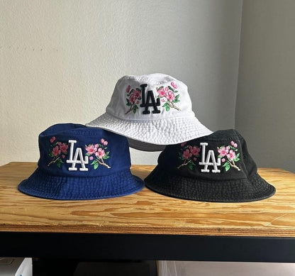 All Teams Embroidery Bucket Hat Baseball  Embroidery Bucket Hat With Logo and Flower Custom- 5to9vibe