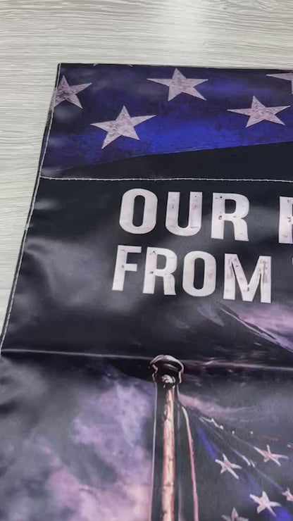 Veteran Our flag doesn't fly because the wind moves it America 250 Garden flag, House Flag