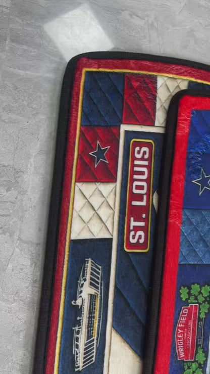 Hockey All Teams Custom Quilted Print Premium Welcome Mat – Personalized Baseball Doormat